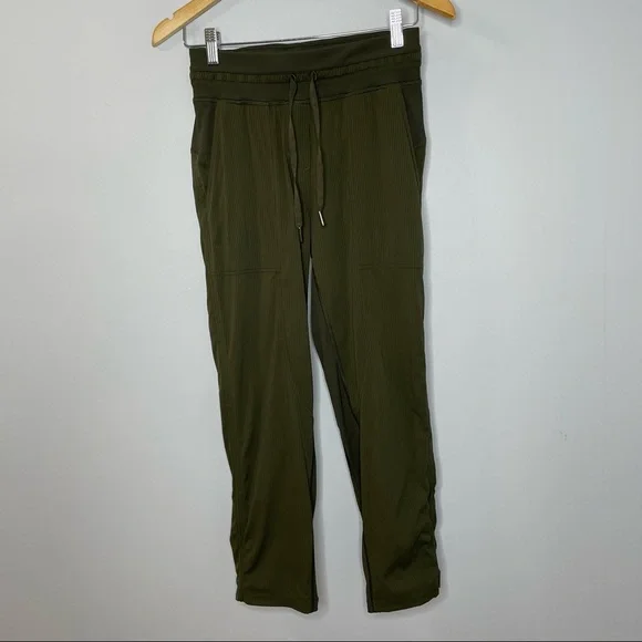 Lululemon Dance Studio Crop 25” Dark Olive Jogger Pants - Picture 1 of 11